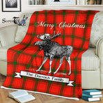 Scotstee Shop - Scotstee Shop Tartan Plaid Fleece Blankets With Moose Clan Darroch Tartan Plaid Christmas Blanket