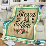 Scotstee Shop - Personalized Womens Blessed to be called Mom For Mother Day Gifts Fleece Blanket