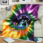 Scotstee Shop - Scotstee Shop Blanket Aquarius Zodiac Hippie Fleece Blanket