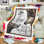 Scotstee Shop - Personalized gift letter to My Son from Dad fleece blanket