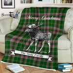 Scotstee Shop - Scotstee Shop Tartan Plaid Fleece Blankets With Moose Clan Gray Tartan Plaid Christmas Blanket