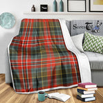 Scotstee Shop Tartan Plaid Blanket MacPherson Weathered Scottish Tartan Plaid Sherpa Blanket