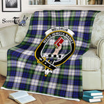 Scotstee Shop - Scotstee Shop Tartan Plaid Fleece Blankets Meldrum Gordon Dress Clan Crest Badge Tartan Fleece Blanket Scottish