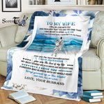 Scotstee Shop - Personalized Gift Letter To My Wife Beach Gift, Wife Birthday, Couple Love Gift Fleece Blanket