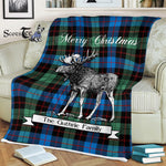 Scotstee Shop - Scotstee Shop Tartan Plaid Fleece Blankets With Moose Clan Guthrie Ancient Tartan Plaid Christmas Blanket