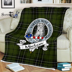 Scotstee Shop - Scotstee Shop Tartan Plaid Fleece Blankets MacLean Hunting Clan Badge Tartan Fleece Blanket Scottish
