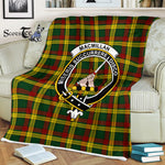 Scotstee Shop - Scotstee Shop Tartan Plaid Fleece Blankets MacMillan Clan Crest Badge Tartan Fleece Blanket Scottish