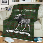 Scotstee Shop - Scotstee Shop Tartan Plaid Fleece Blankets With Moose Clan Gayre Tartan Plaid Christmas Blanket