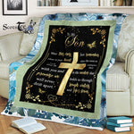 Scotstee Shop - Personalized gift letter to My Son fleece blanket