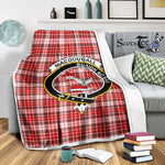 Scotstee Shop Tartan Plaid Blanket MacDougall Dress Clan Crest Badge Scottish Tartan Plaid Sherpa Blanket