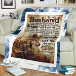 Scotstee Shop - Personalized Gift Letter For Husband Couple Wolf Gift To Husband Perfect Gift For Boy Fleece Blanket