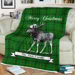 Scotstee Shop - Scotstee Shop Tartan Plaid Fleece Blankets With Moose Clan Don Tartan Plaid Christmas Blanket
