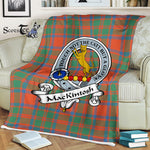 Scotstee Shop - Scotstee Shop Tartan Plaid Fleece Blankets MacKintosh Ancient Clan Badge Tartan Fleece Blanket Scottish
