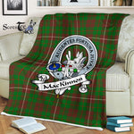 Scotstee Shop - Scotstee Shop Tartan Plaid Fleece Blankets MacKinnon Hunting Modern Clan Badge Tartan Fleece Blanket Scottish