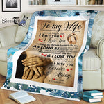 Scotstee Shop - Fleece Blanket - Personalized Gift Letter Love Quote For My Wife Cute Family Gift Fleece Blanket