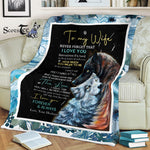 Scotstee Shop - Personalized Wife Lovers To My Wife Never Forget I Love You Fleece Blanket