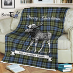 Scotstee Shop - Scotstee Shop Tartan Plaid Fleece Blankets With Moose Clan Campbell Faded Tartan Plaid Christmas Blanket