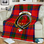 Scotstee Shop - Scotstee Shop Tartan Plaid Fleece Blankets MacNicol Clan Crest Badge Tartan Fleece Blanket Scottish