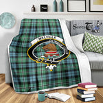 Scotstee Shop Tartan Plaid Blanket Melville Hunting Clan Crest Badge Scottish Tartan Plaid Sherpa Blanket