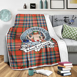 Scotstee Shop Tartan Plaid Blanket MacFarlane Ancient Clan Badge Scottish Tartan Plaid Sherpa Blanket, Tartan Blanket, Plaid Blanket, Scottish Blanket, Gift Christmas Blanket, Christmas Blanket, Mother Day Gift, Father Day Gift