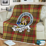 Scotstee Shop - Scotstee Shop Tartan Plaid Fleece Blankets MacMillan Old Weathered Clan Badge Tartan Fleece Blanket Scottish