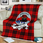 Scotstee Shop - Scotstee Shop Tartan Plaid Fleece Blankets MacLeod Of Raasay Clan Badge Tartan Fleece Blanket Scottish