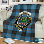 Scotstee Shop - Scotstee Shop Tartan Plaid Fleece Blankets Maule Ancient Clan Crest Badge Tartan Fleece Blanket Scottish