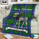 Scotstee Shop - Scotstee Shop Tartan Plaid Fleece Blankets With Moose Clan Turnbull Hunting Tartan Plaid Christmas Blanket