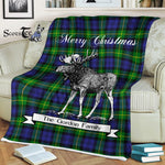 Scotstee Shop - Scotstee Shop Tartan Plaid Fleece Blankets With Moose Clan Gordon Tartan Plaid Christmas Blanket