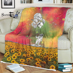 Scotstee Shop - Scotstee Shop Blanket Astronaut with Baloon Planet Hippie Fleece Blanket