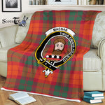 Scotstee Shop - Scotstee Shop Tartan Plaid Fleece Blankets MacNab Ancient Clan Crest Badge Tartan Fleece Blanket Scottish