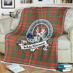 Scotstee Shop - Scotstee Shop Tartan Plaid Fleece Blankets MacKinnon Ancient Clan Badge Tartan Fleece Blanket Scottish