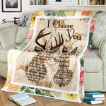 Scotstee Shop - Fleece Blanket - I Choose You At The Begining And End Of Everyday Gifts Fleece Blanket