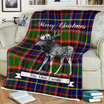 Scotstee Shop - Scotstee Shop Tartan Plaid Fleece Blankets With Moose Clan Glas Tartan Plaid Christmas Blanket