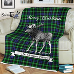Scotstee Shop - Scotstee Shop Tartan Plaid Fleece Blankets With Moose Clan Graham of Montrose Tartan Plaid Christmas Blanket