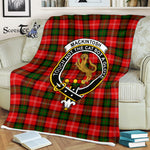 Scotstee Shop - Scotstee Shop Tartan Plaid Fleece Blankets MacKintosh Clan Crest Badge Tartan Fleece Blanket Scottish