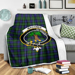 Scotstee Shop Tartan Plaid Blanket MacEwen Hunting Clan Crest Badge Scottish Tartan Plaid Sherpa Blanket