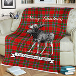 Scotstee Shop - Scotstee Shop Tartan Plaid Fleece Blankets With Moose Clan Drummond Of Perth Tartan Plaid Christmas Blanket
