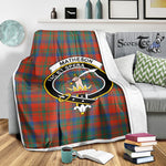 Scotstee Shop Tartan Plaid Blanket Matheson Ancient Clan Crest Badge Scottish Tartan Plaid Sherpa Blanket