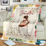 Scotstee Shop - Fleece Blanket - Lovely Daughter Gift Letter To My Daughter From Mom Mother Day Gifts Fleece Blanket