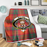 Scotstee Shop Tartan Plaid Blanket MacNab Clan Crest Badge Scottish Tartan Plaid Sherpa Blanket