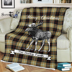 Scotstee Shop - Scotstee Shop Tartan Plaid Fleece Blankets With Moose Clan Dunlop Hunting Tartan Plaid Christmas Blanket