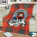 Scotstee Shop - Scotstee Shop Tartan Plaid Fleece Blankets MacNab Ancient Clan Badge Tartan Fleece Blanket Scottish