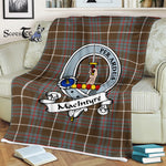 Scotstee Shop - Scotstee Shop Tartan Plaid Fleece Blankets MacIntyre Hunting Weathered Clan Badge Tartan Fleece Blanket Scottish