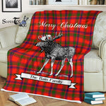 Scotstee Shop - Scotstee Shop Tartan Plaid Fleece Blankets With Moose Clan Bain Tartan Plaid Christmas Blanket