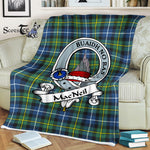 Scotstee Shop - Scotstee Shop Tartan Plaid Fleece Blankets MacNeill Of Barra Ancient Clan Badge Tartan Fleece Blanket Scottish