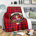 Scotstee Shop Tartan Plaid Blanket Murray Of Dysart Tulloch Clan Crest Badge Scottish Tartan Plaid Sherpa Blanket