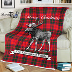 Scotstee Shop - Scotstee Shop Tartan Plaid Fleece Blankets With Moose Clan Drummond Modern Tartan Plaid Christmas Blanket