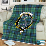 Scotstee Shop - Scotstee Shop Tartan Plaid Fleece Blankets MacNeill Of Colonsay Clan Crest Badge Tartan Fleece Blanket Scottish