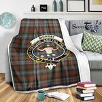 Scotstee Shop Tartan Plaid Blanket Murray Of Atholl Weathered Clan Crest Badge Scottish Tartan Plaid Sherpa Blanket